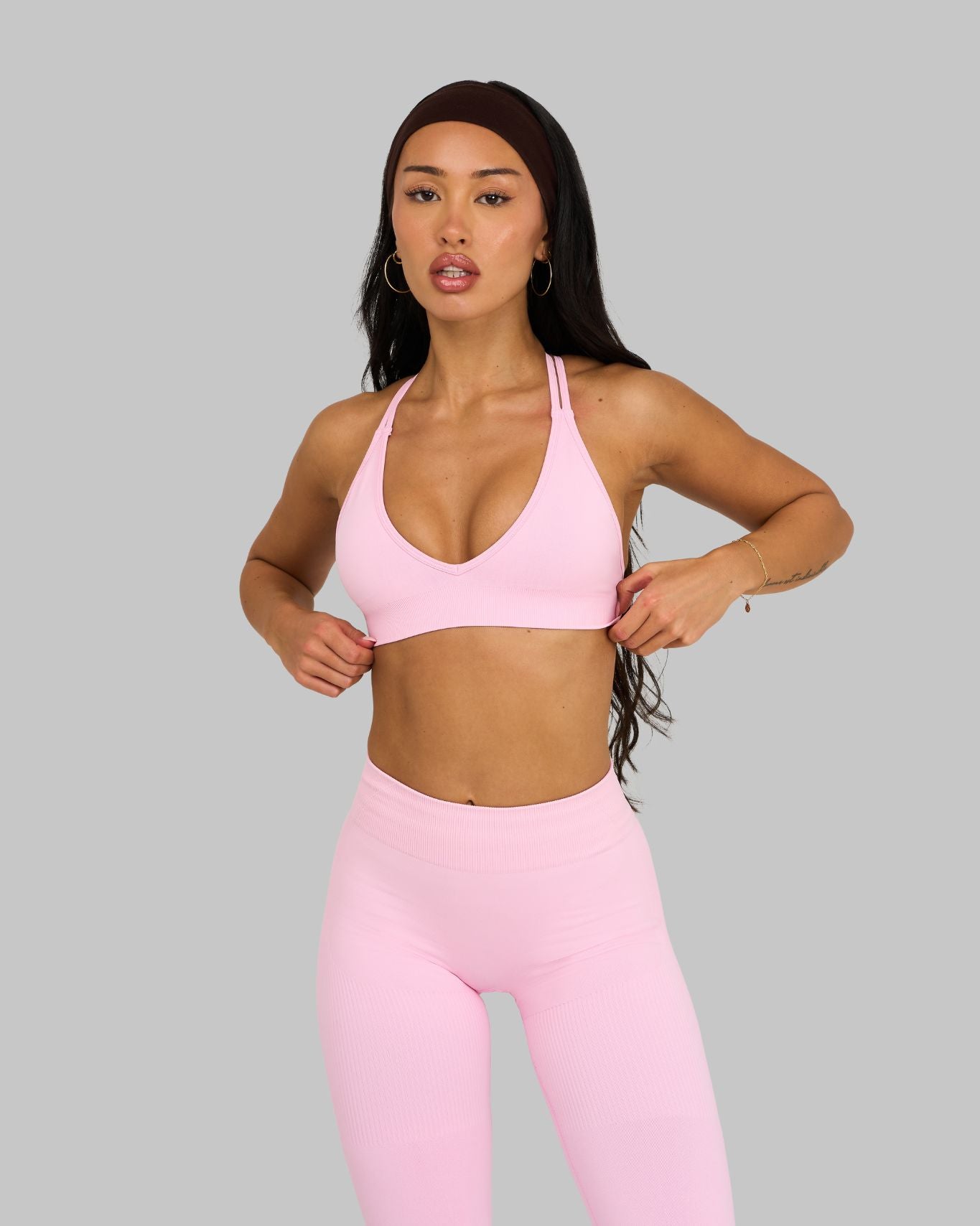 Chiara V-Neck Sculpt Seamless Bra | Candy Pink
