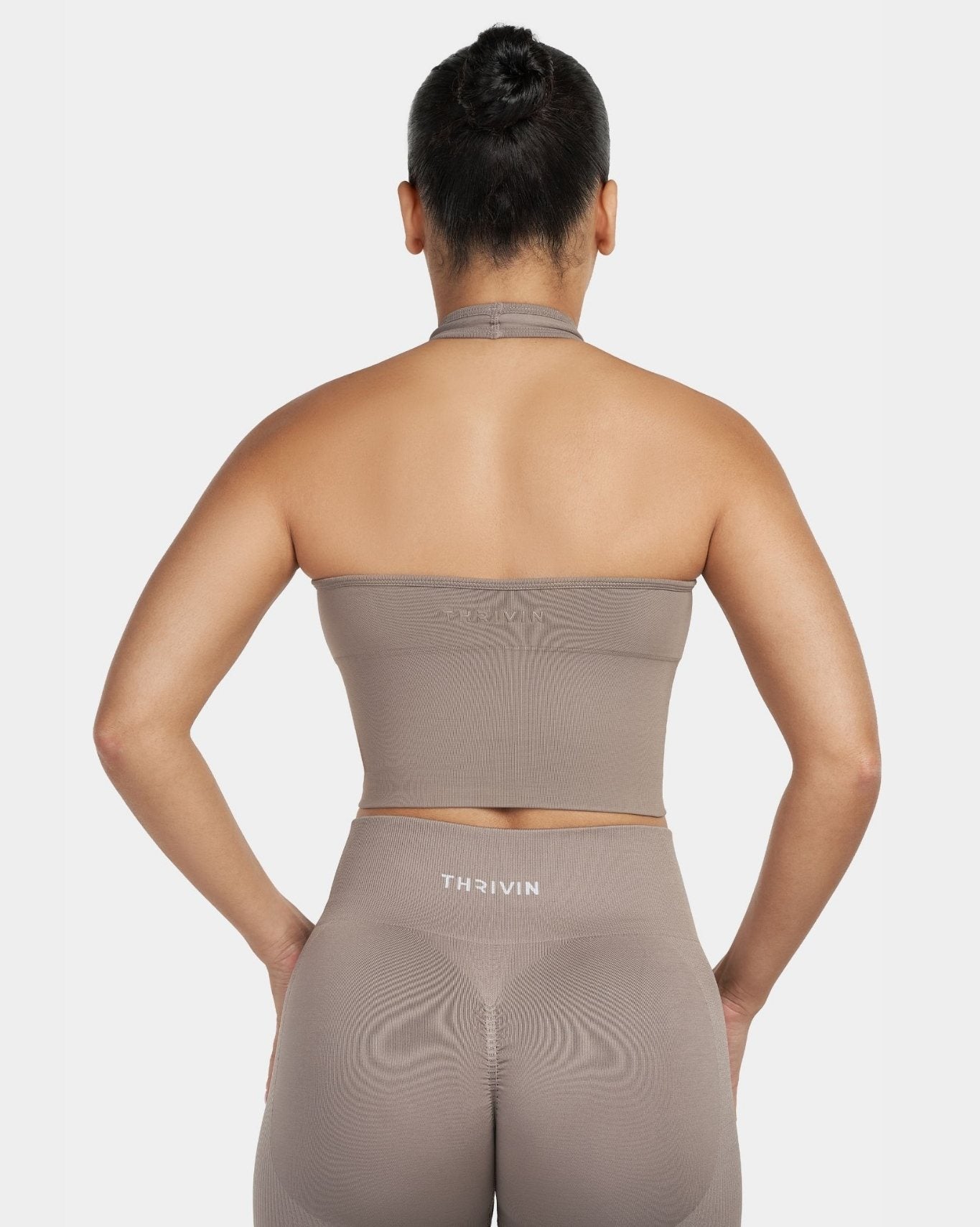 Sculpting Shapewear Top Halterneck | Khaki