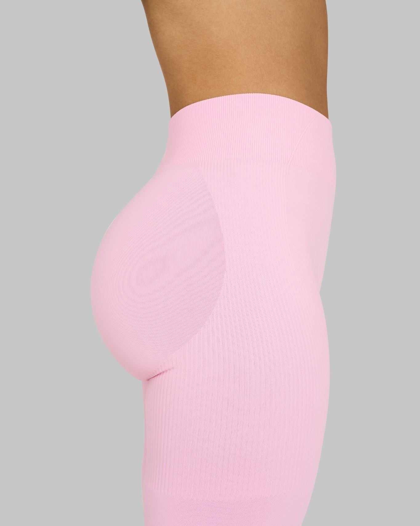 Elevate™ Ribbed Mid-Waisted Contour Leggings | Candy Pink