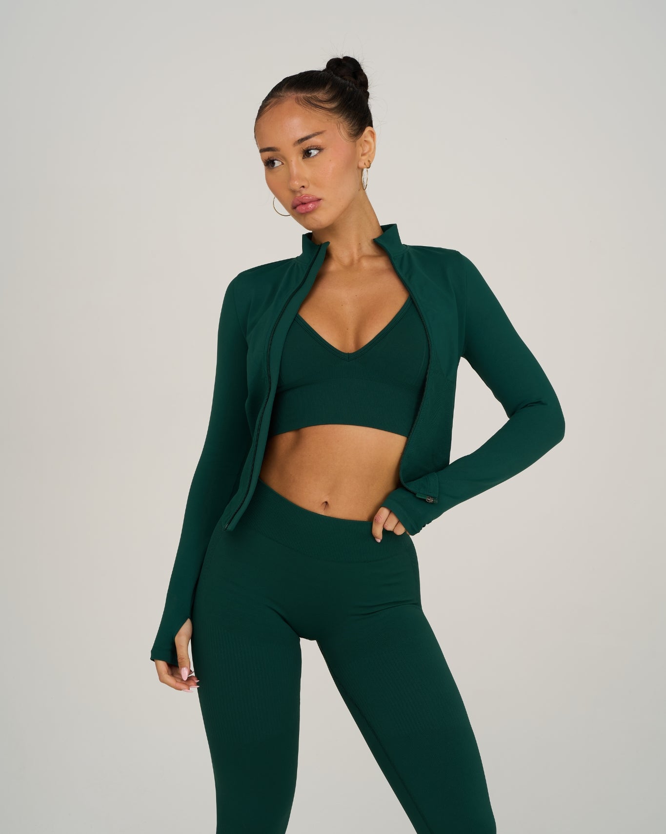 Elevate Sculpt Shapewear Jacket | Pine Green