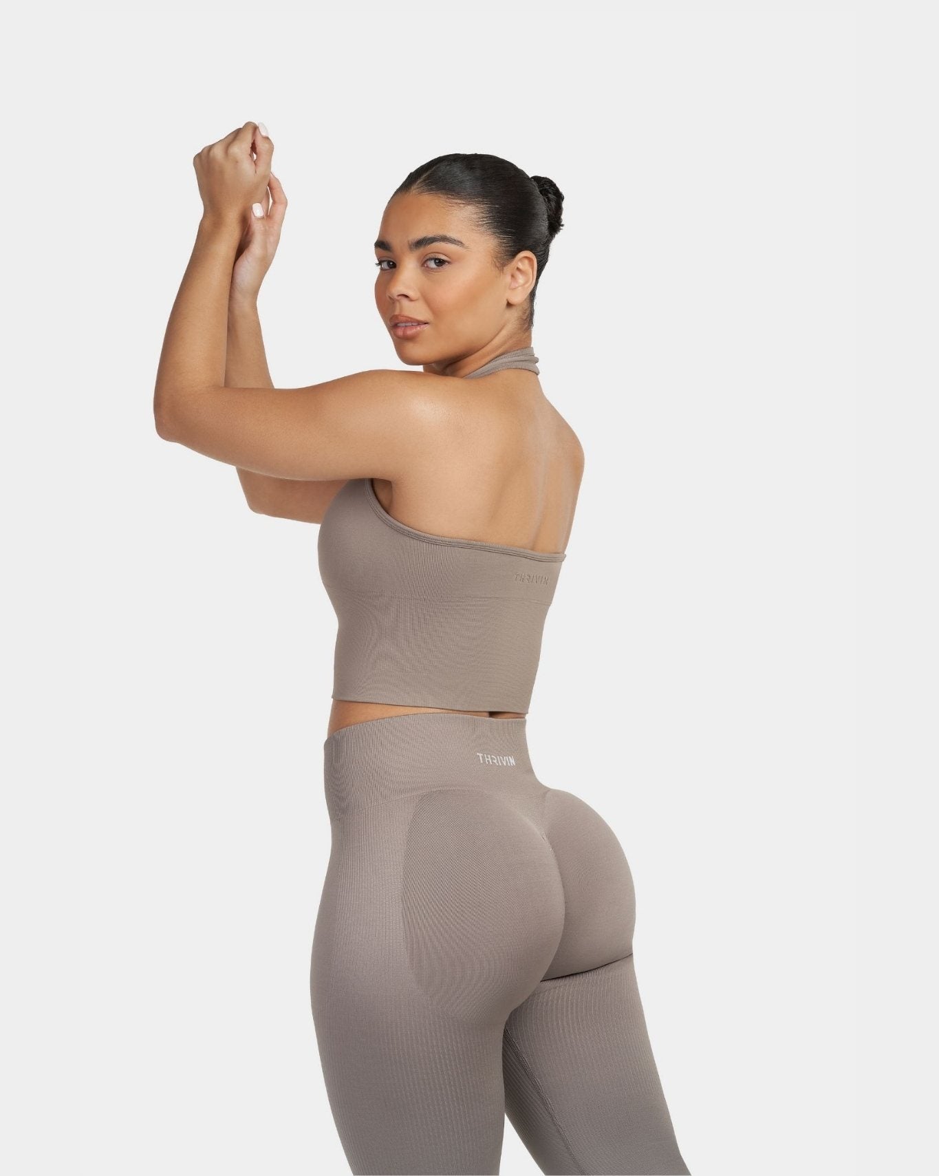 Sculpting Shapewear Top Halterneck | Khaki