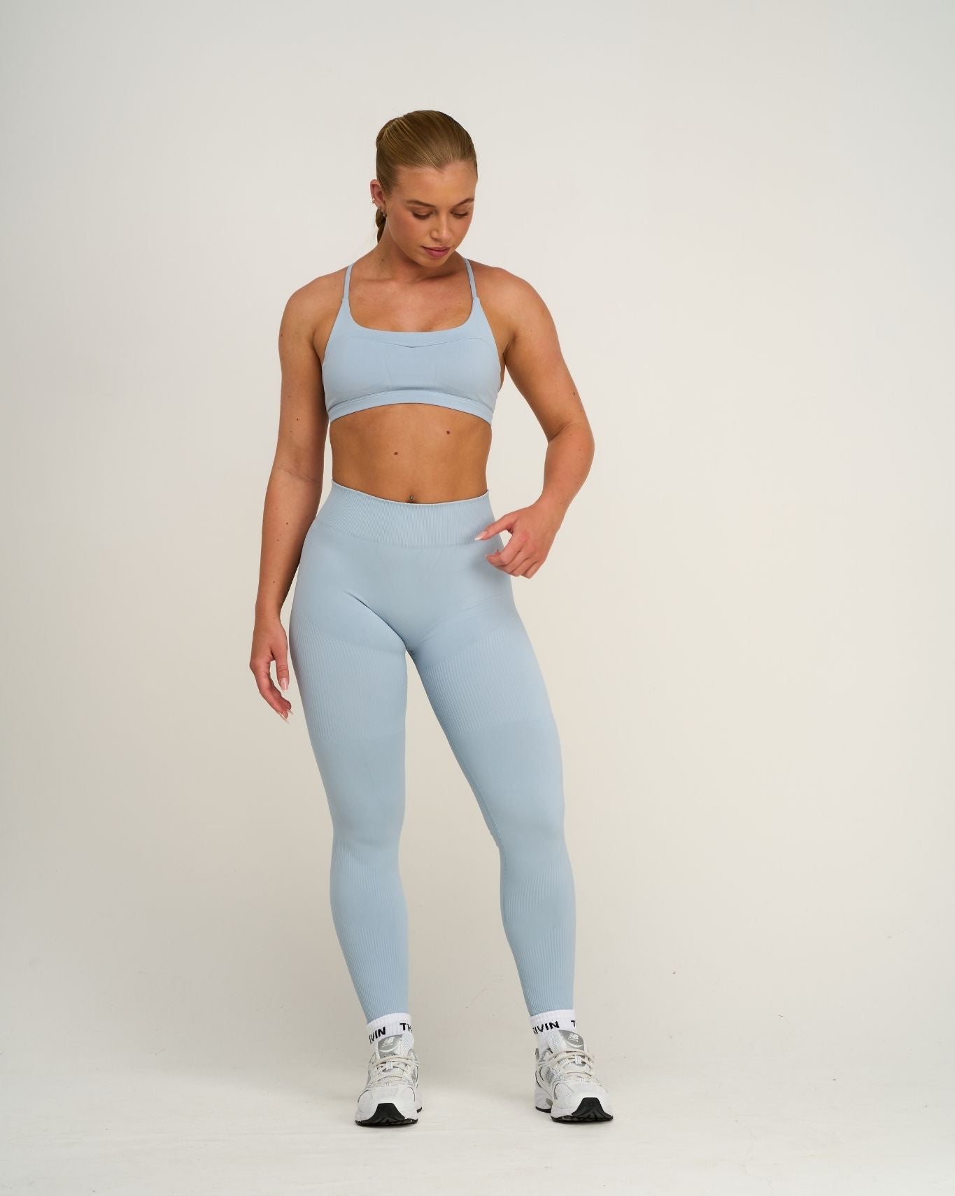 Elevate™ Sculpting Seamless Scoop Neck Bra | Blue Haze
