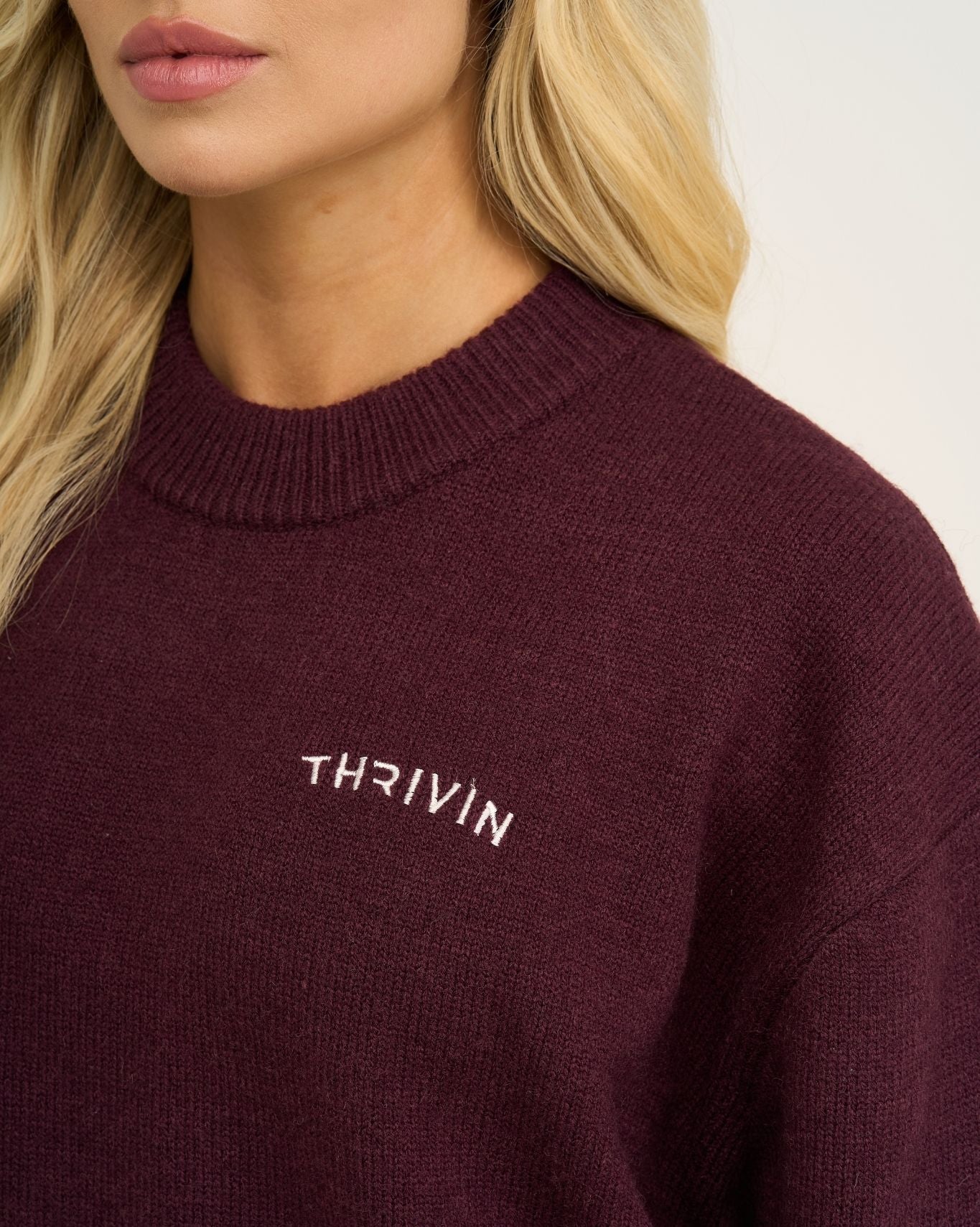 Essential Knitted Sweater | Winter Plum