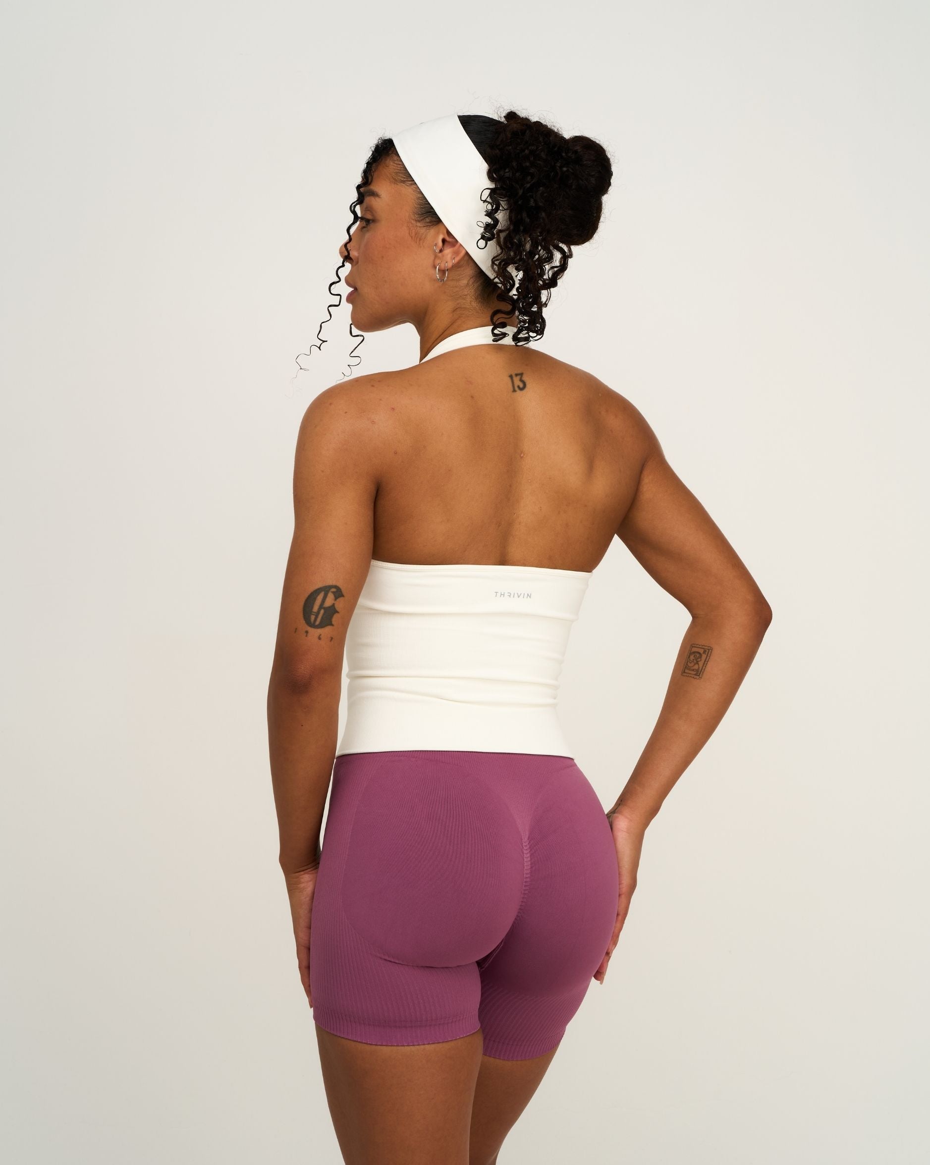 Elevate™ Sculpting Shapewear Top Halterneck | Cream