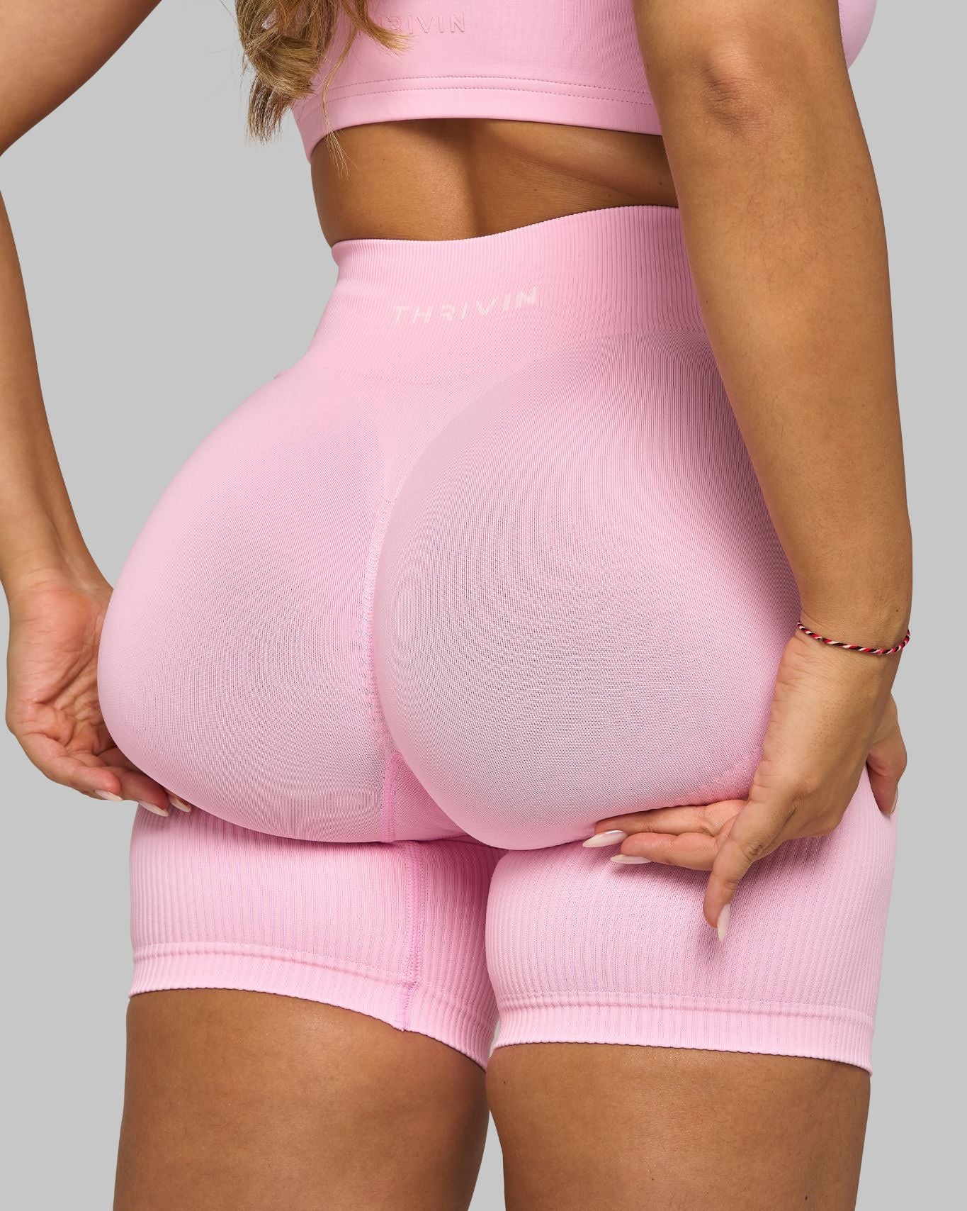 Chiara Ribbed Contour Shorts | Candy Pink