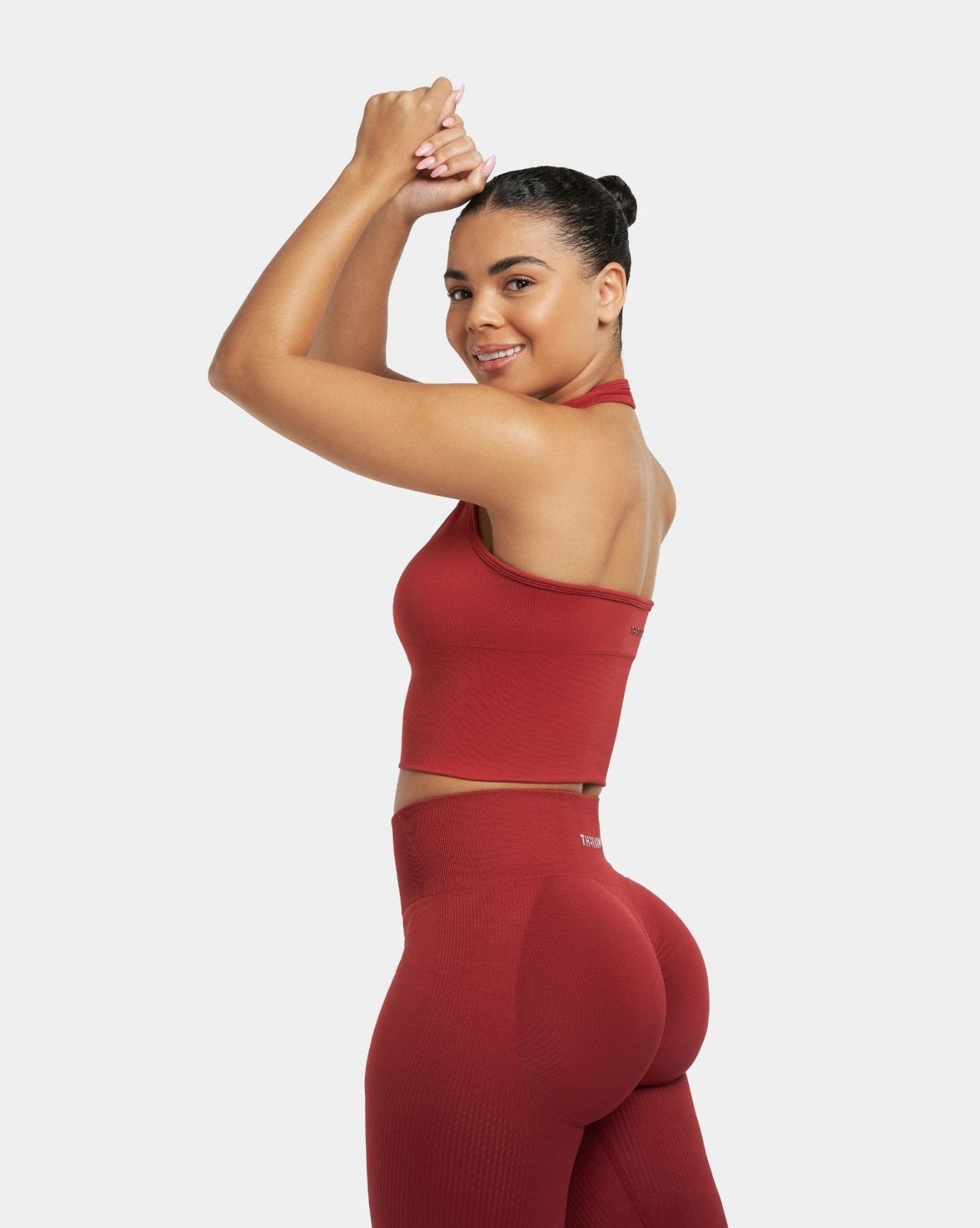 Sculpting Shapewear Top Halterneck | Cherry Spice