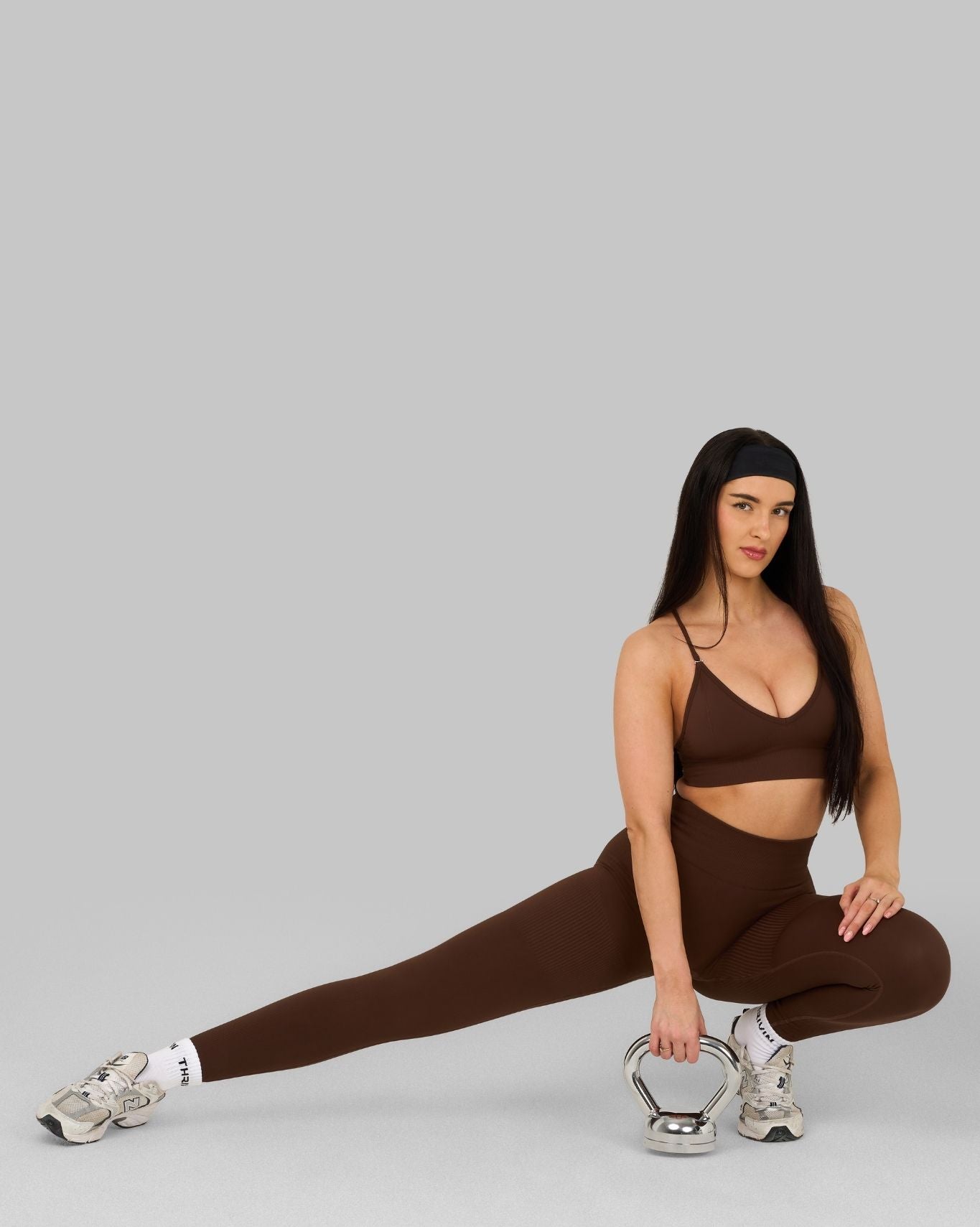 Elevate Ribbed High-Waisted Contour Leggings | Bourbon Brown