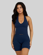 Elevate Sculpting Shapewear Top Halterneck | Midnight Navy