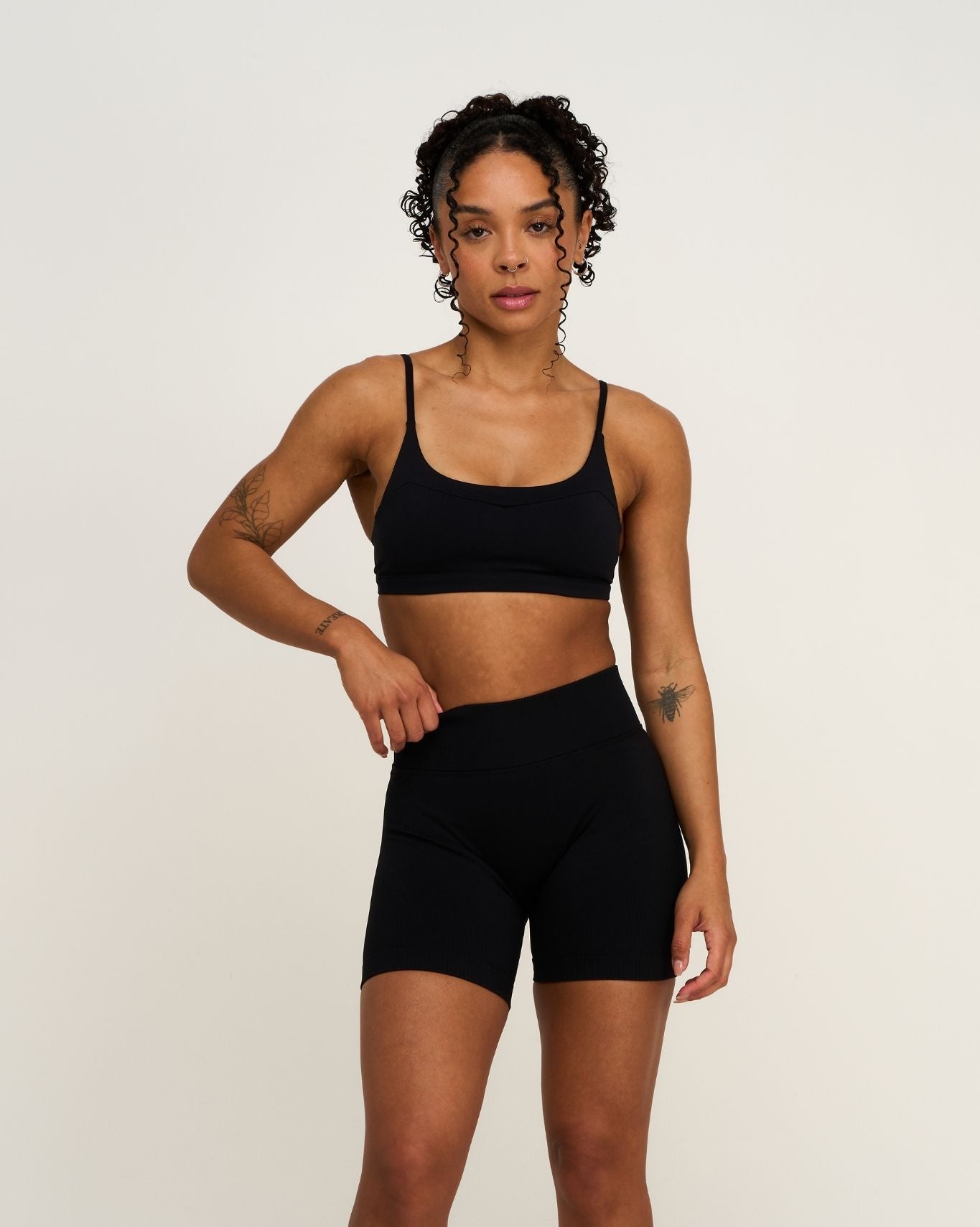 Seamless Layered Bra | Black Pulse