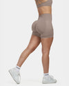 Seamless Sculpt Ribbed Contour Shorts | Khaki