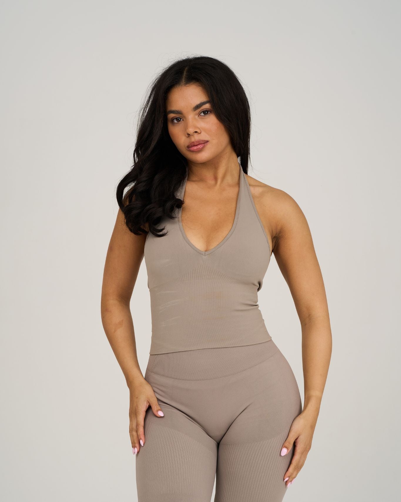 Elevate Sculpting Shapewear Top Halterneck | Latte