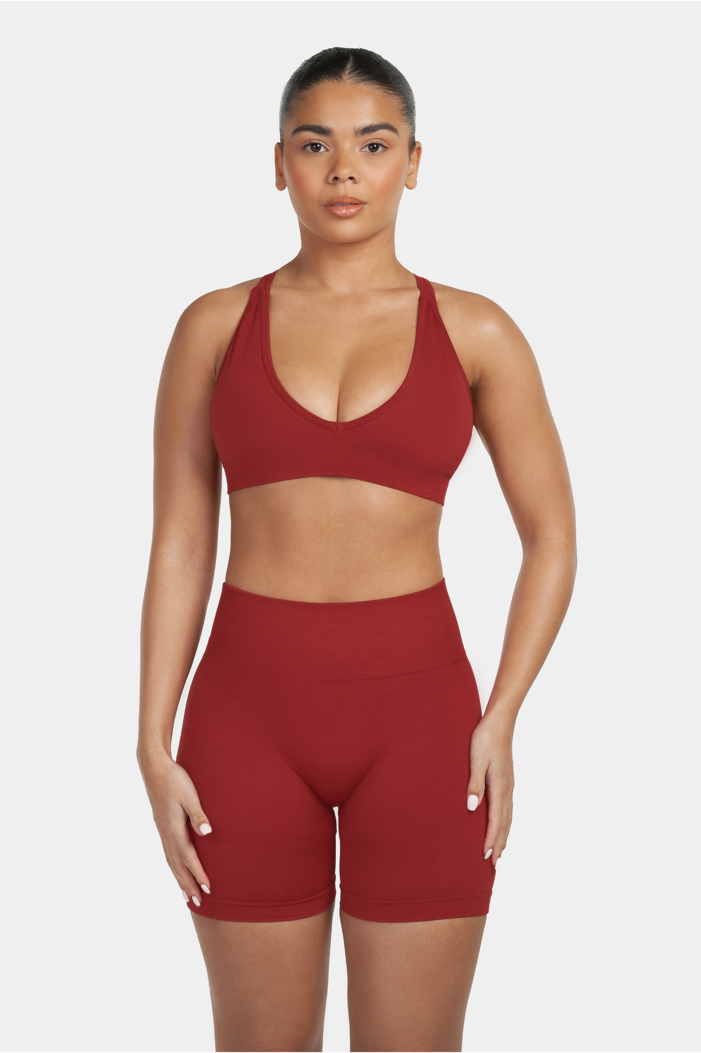 V-Neck Sculpt Seamless Bra | Cherry Spice | Pre-Order