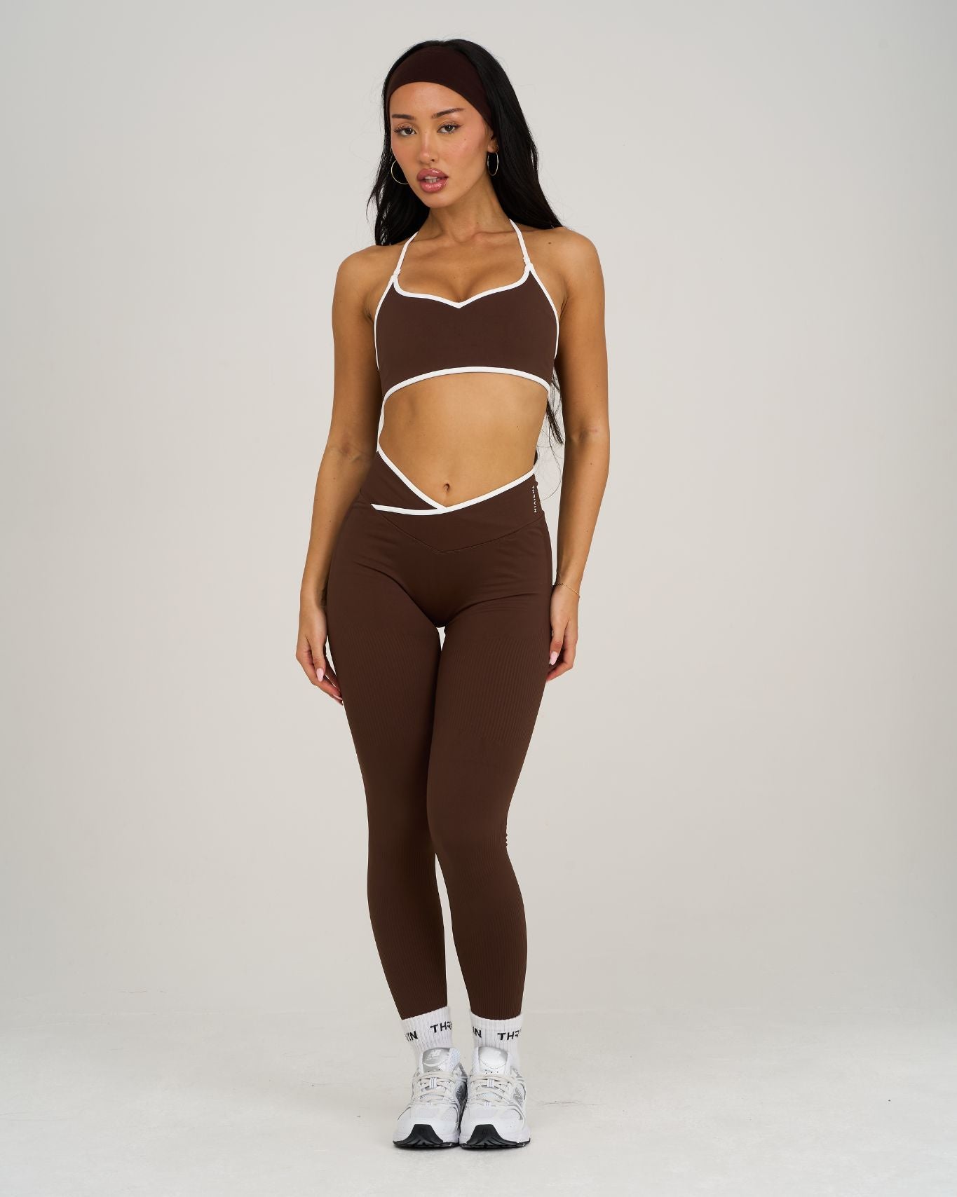 Outline V Waist Leggings | Bourbon Brown