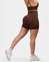 Seamless Sculpt Ribbed Contour Shorts | Bourbon Brown