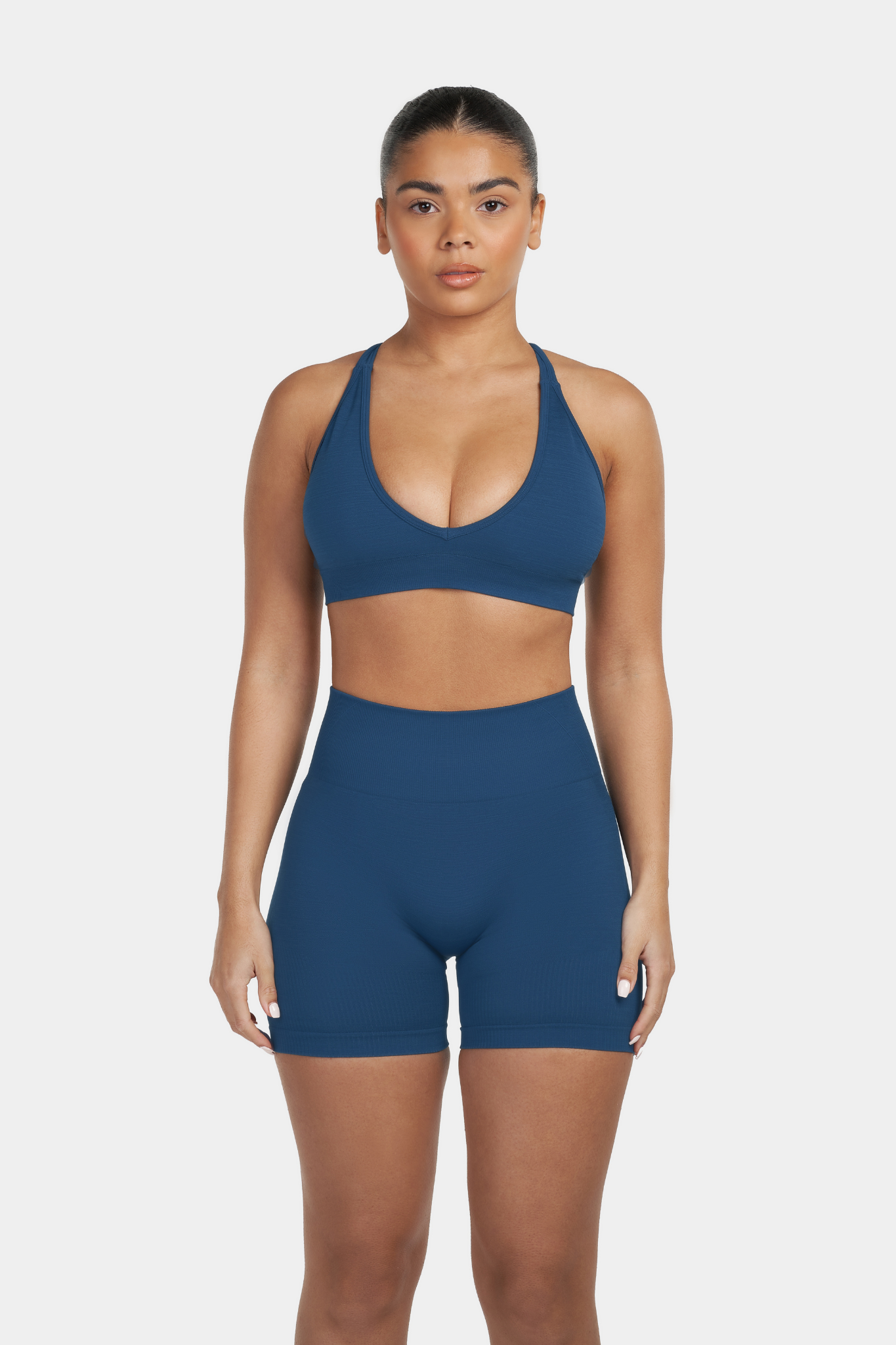 V-Neck Sculpt Seamless Bra | Deep Sea | Pre-Order