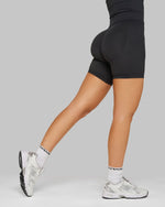 Elevate Ribbed Contour Shorts | Charcoal Grey