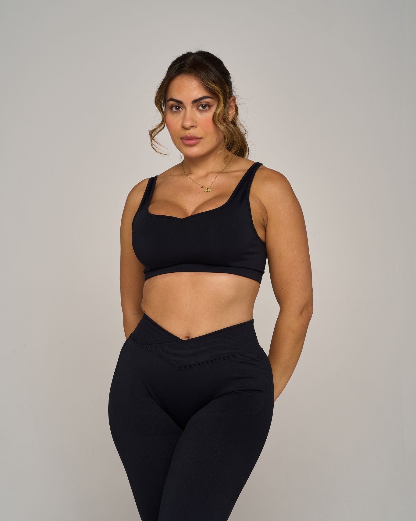 Chiara Sweetheart Impact Bra | Pure Black