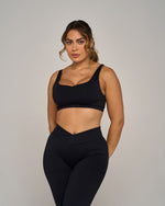 Chiara Sweetheart Impact Bra | Pure Black