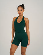 Elevate Sculpting Shapewear Top Halterneck | Pine Green