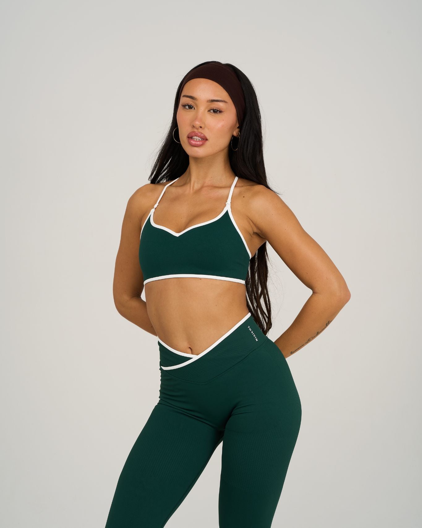 Outline Sweetheart Multiway Bra | Pine Green