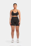 Seamless Sculpt Ribbed Contour Shorts | Grey