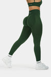 Seamless Sculpt Ribbed Contour Leggings | Palm Green