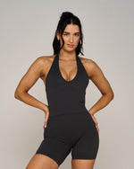 Elevate Sculpting Shapewear Top Halterneck | Charcoal Grey