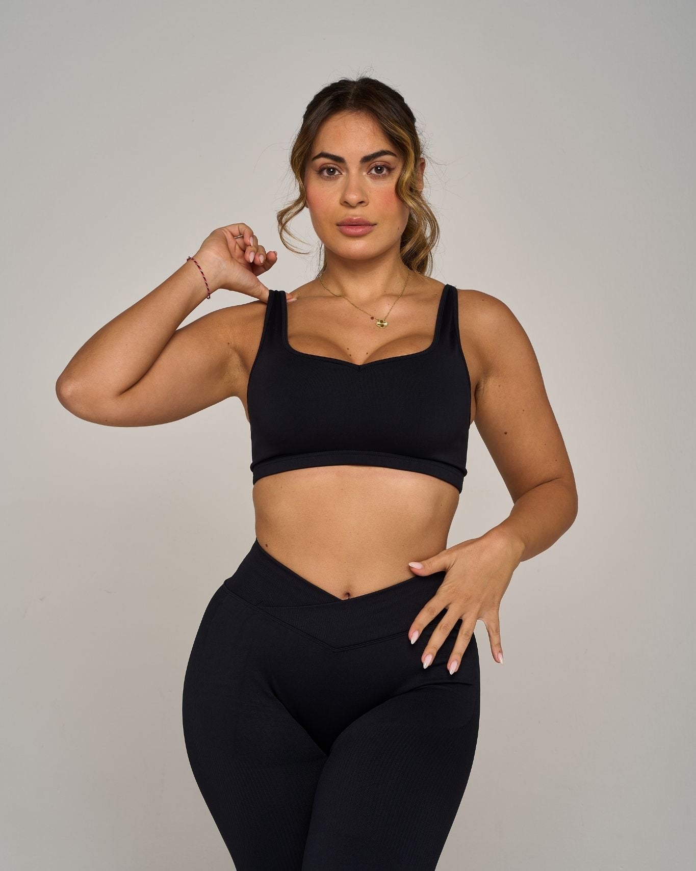 Chiara Sweetheart Impact Bra | Pure Black