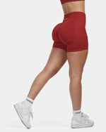 Seamless Sculpt Ribbed Contour Shorts | Cherry Spice
