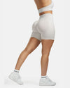 Seamless Sculpt Ribbed Contour Shorts | Stone Grey