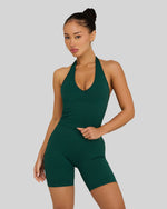 Elevate Sculpting Shapewear Top Halterneck | Pine Green