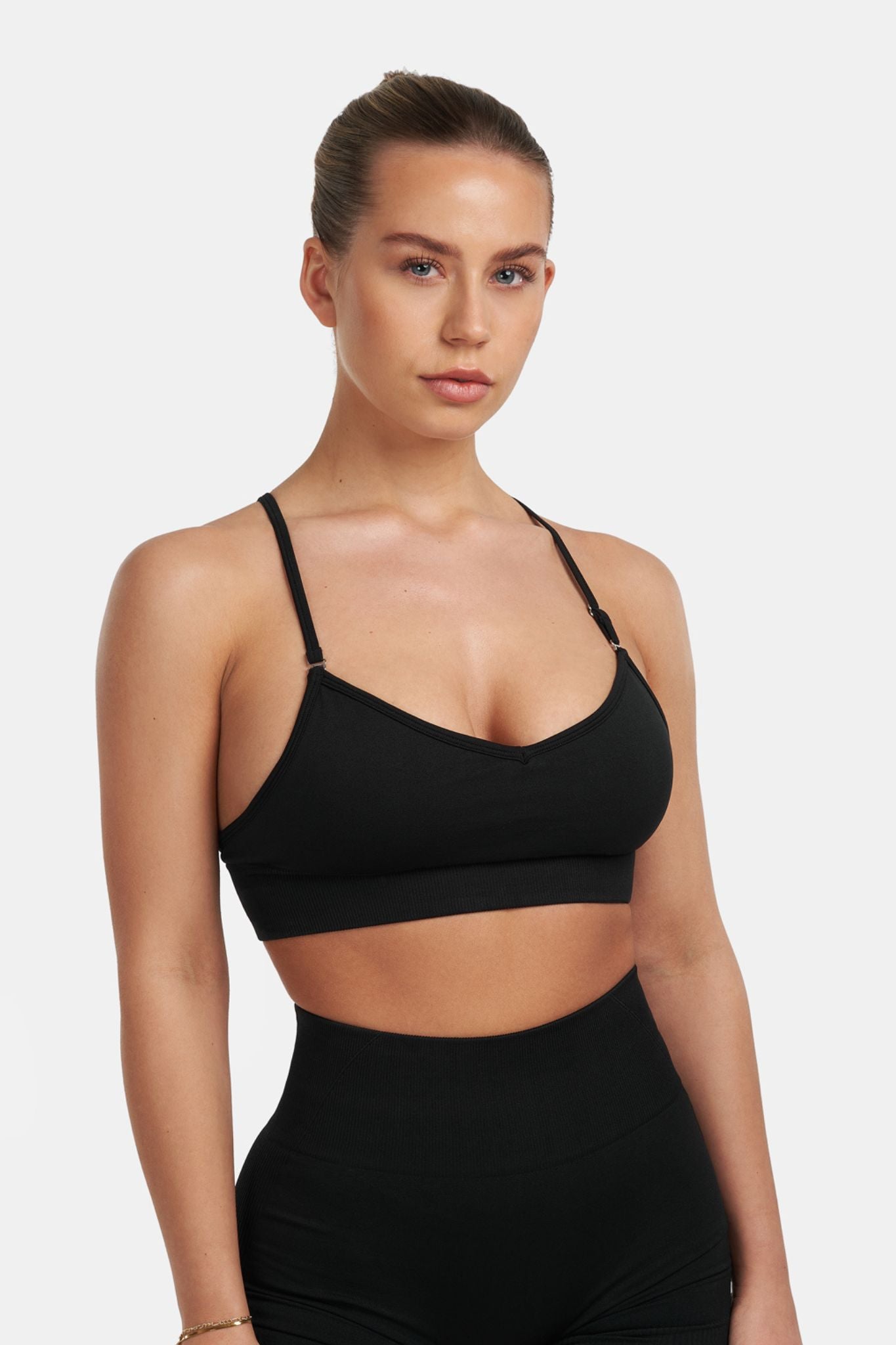 Multi-Way Sculpt Seamless Top | Pure Black