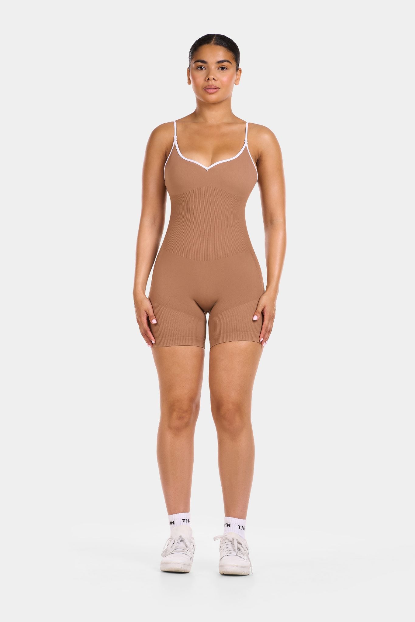 Hotline Multi-Way Sculpt Seamless Bodysuit | Caramel