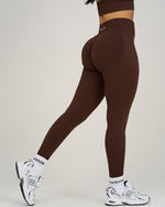 Elevate Ribbed Contour Leggings | Bourbon Brown