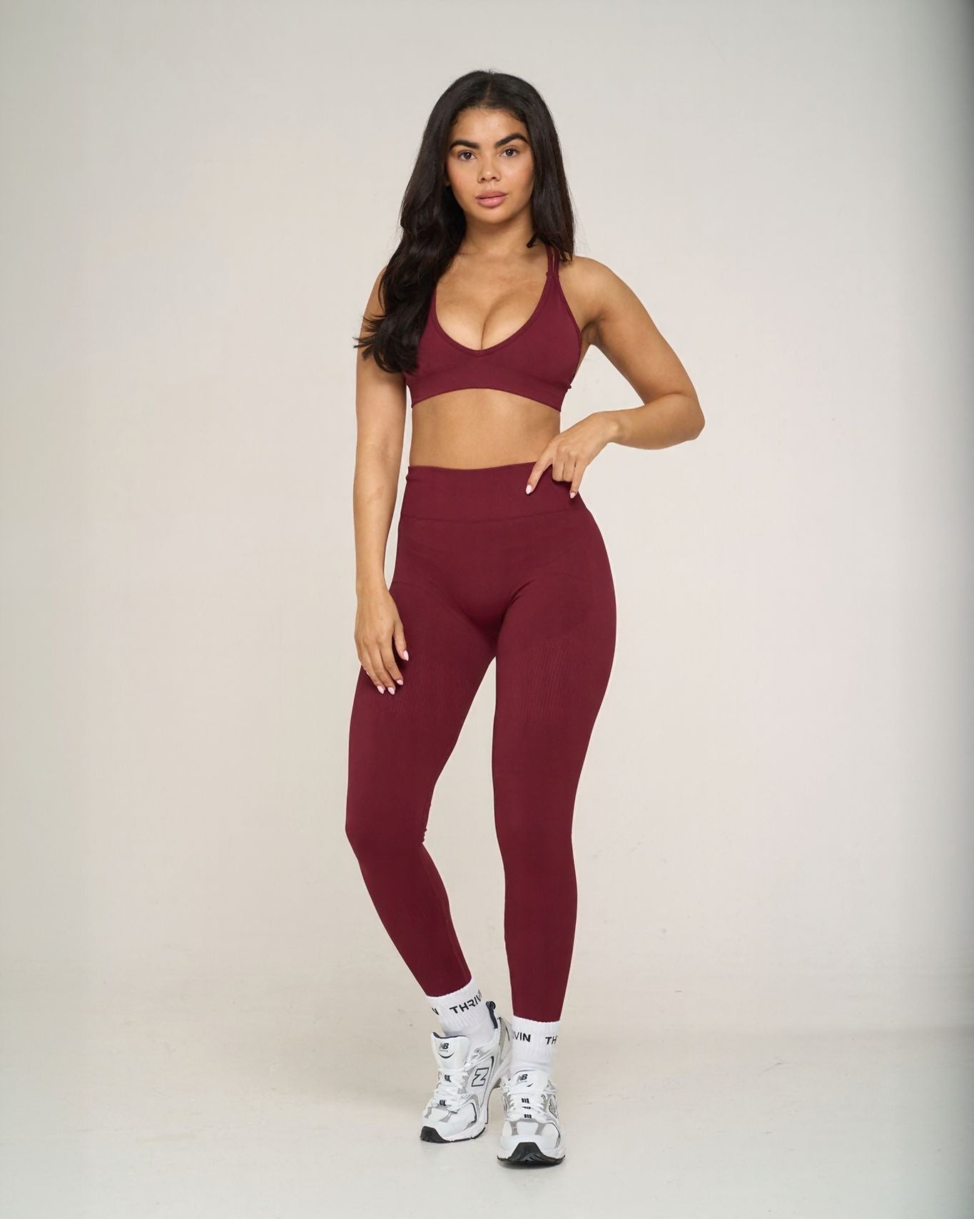 Ribbed Contour Shorts | New Burgundy