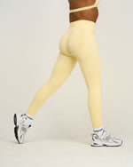 Elevate™ Ribbed Mid-Waisted Contour Leggings | Golden Butter