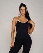 Outline Sweetheart Tanktop | Night Black