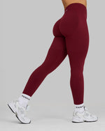 Elevate Ribbed Contour Leggings | Fine Wine