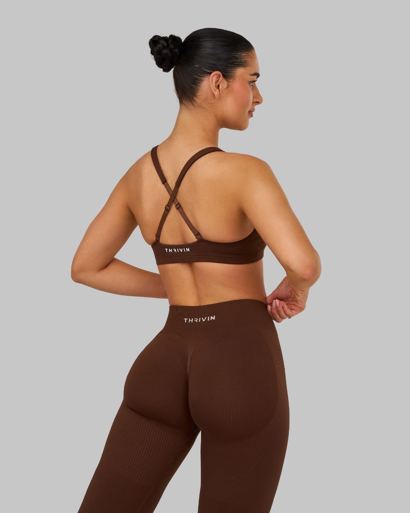 Elevate Medium Impact Bra | Bourbon Brown