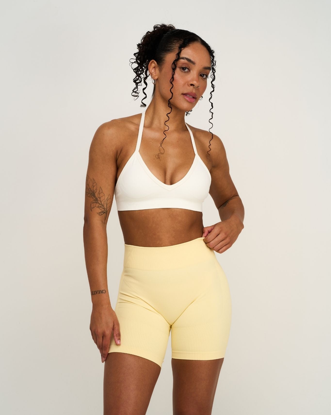 Elevate™ Sculpting Seamless Adjustable Halter Bra | Cream