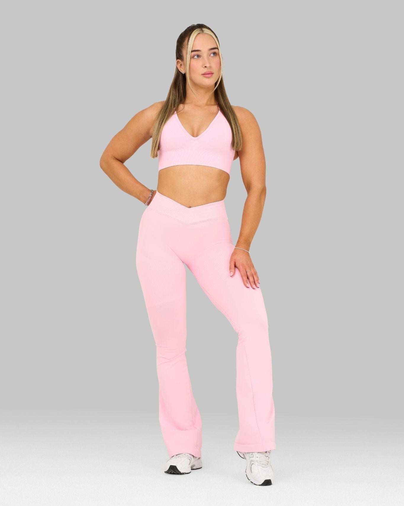 Elevate V-Waist Flared Legging | Candy Pink