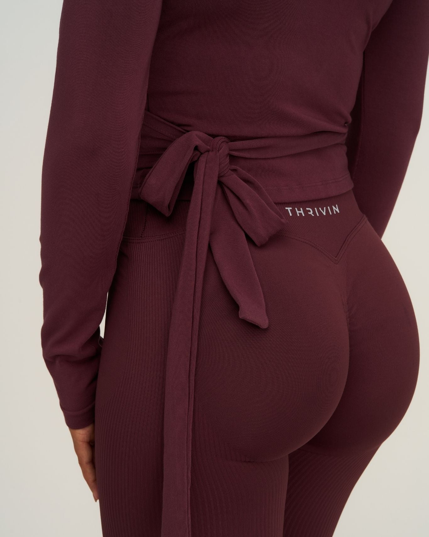 The Essential Collection Wrap Top | Dark Mauve