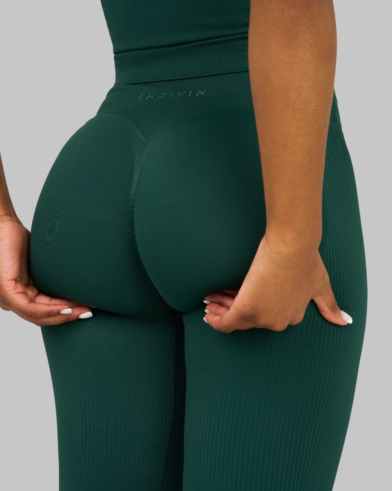 Elevate V-Waist Flared Leggings | Pine Green