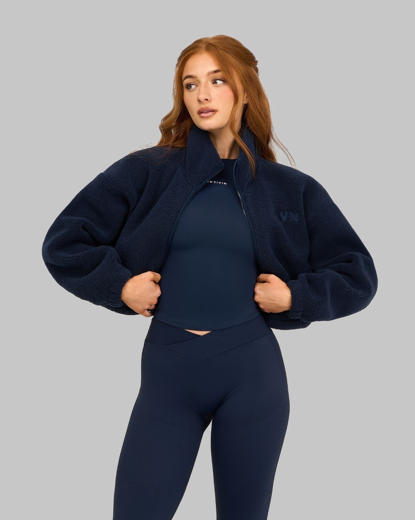 Essential Teddy Fleece Jacket | Midnight Navy