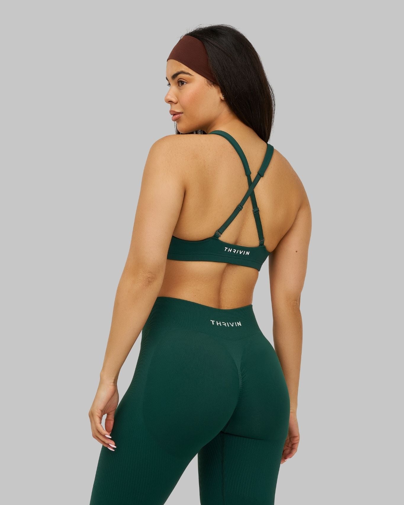 Elevate Medium Impact Bra | Pine Green