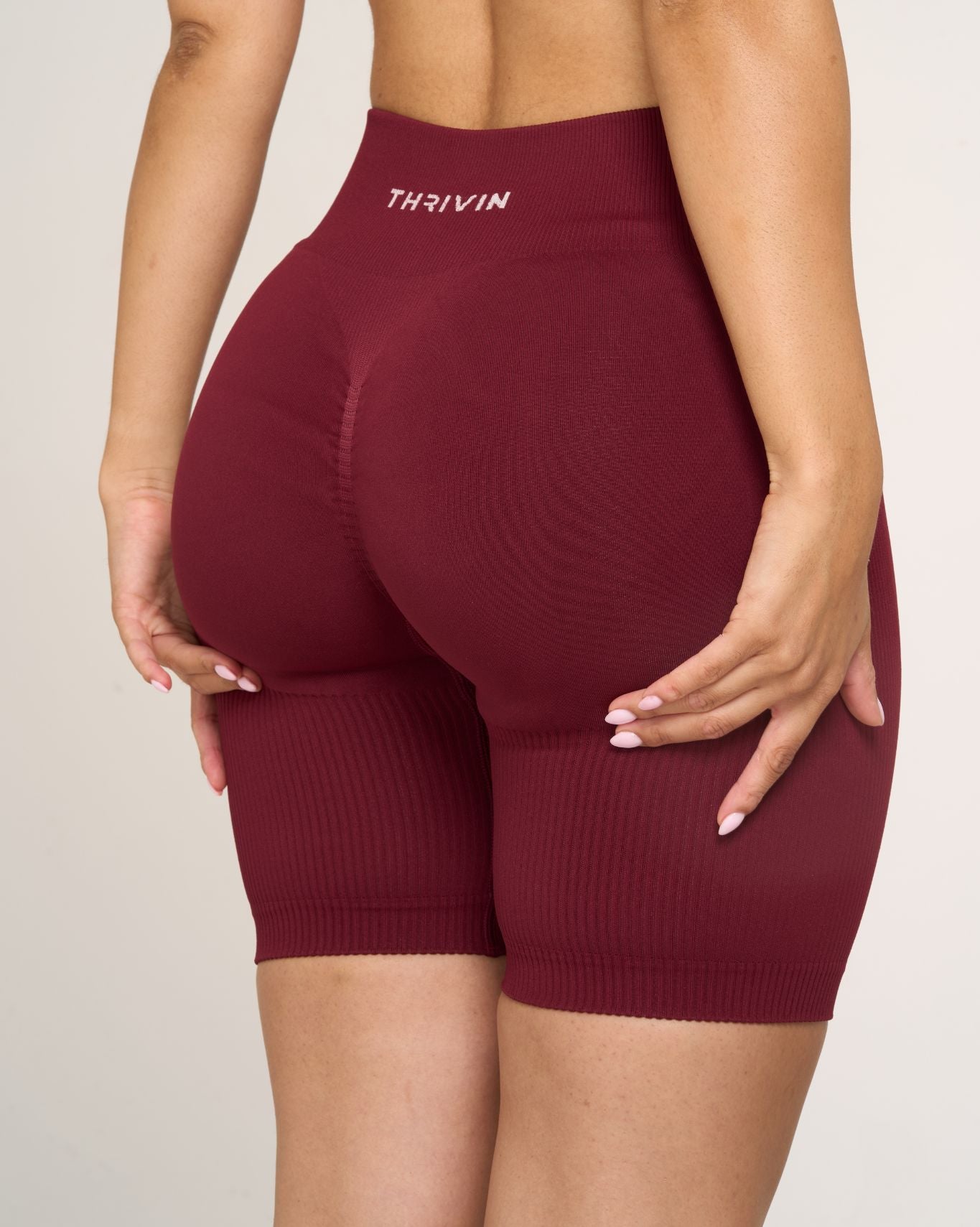 Ribbed Contour Shorts | New Burgundy