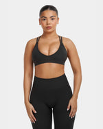 V-Neck Sculpt Seamless Bra | Charcoal Grey