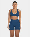 V-Neck Sculpt Seamless Bra | Deep Sea