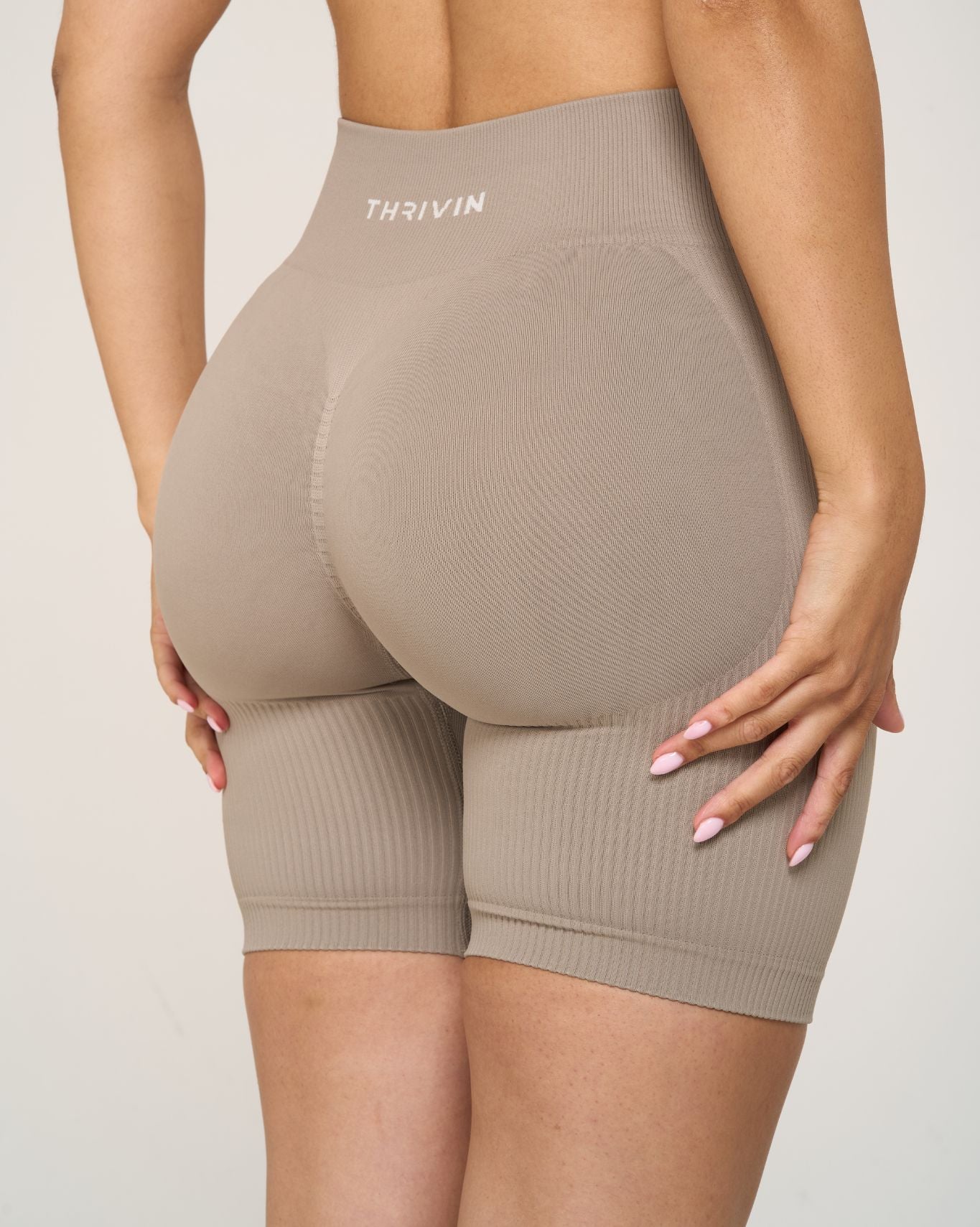 Ribbed Contour Shorts | New Gray