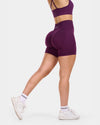 Seamless Sculpt Ribbed Contour Shorts | Plum